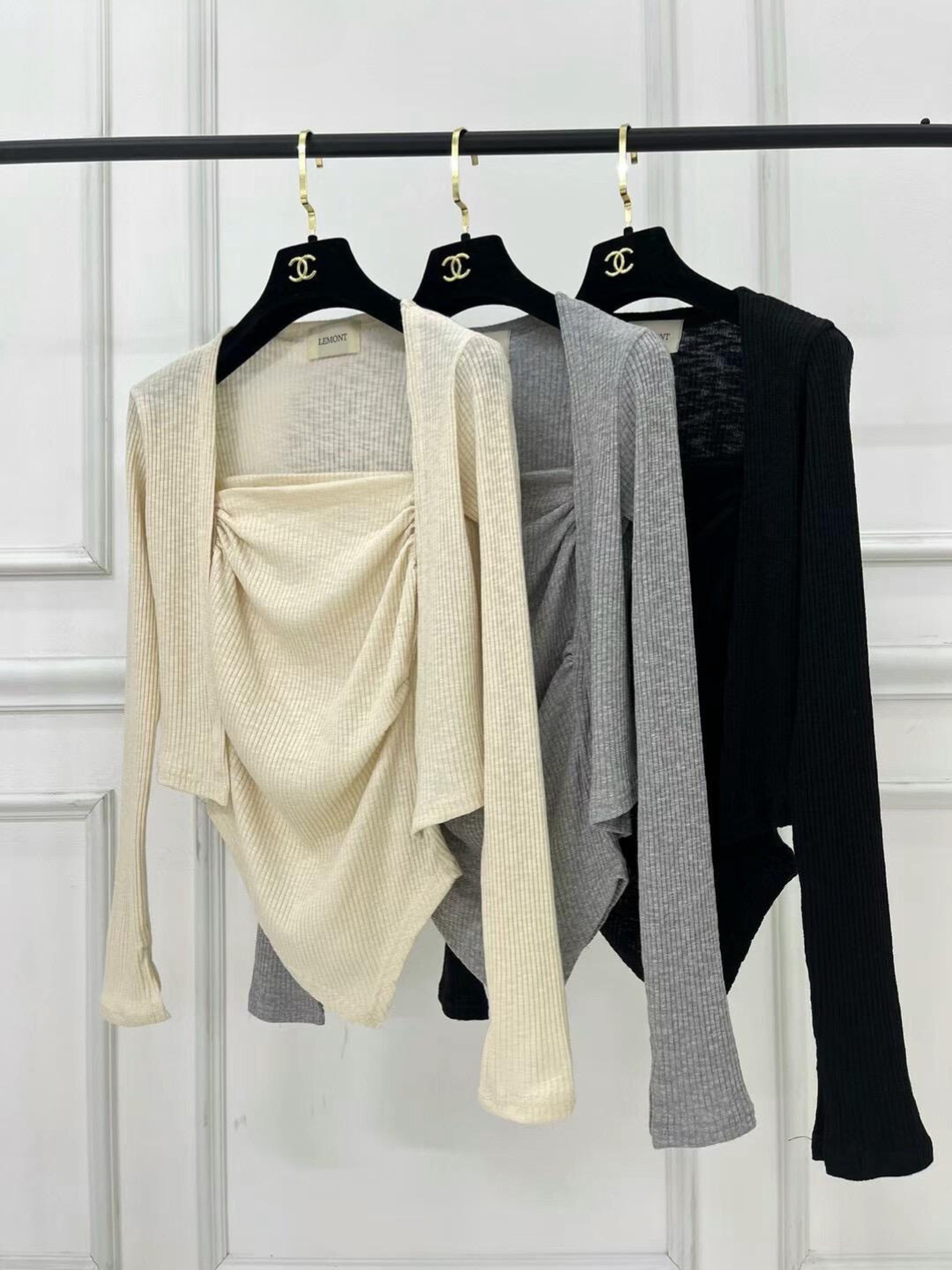 Ribbed Knit Cardigan & Camisole Set *3 Colors