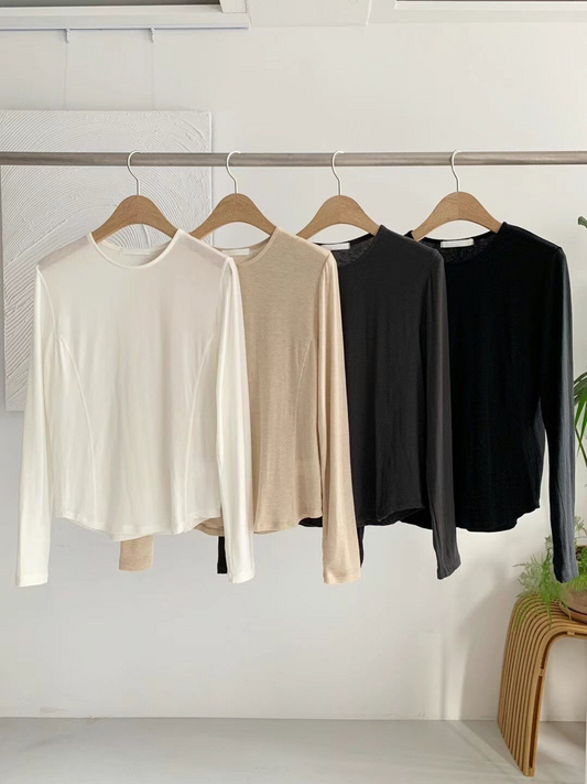 Wool Blend Long Sleeved T-Shirt *4 Colors