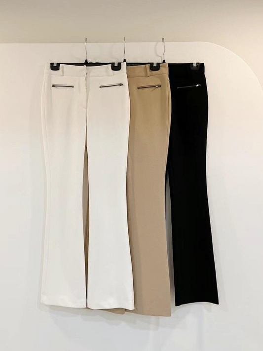 High-waisted Skinny Flared Pants *3 Colors