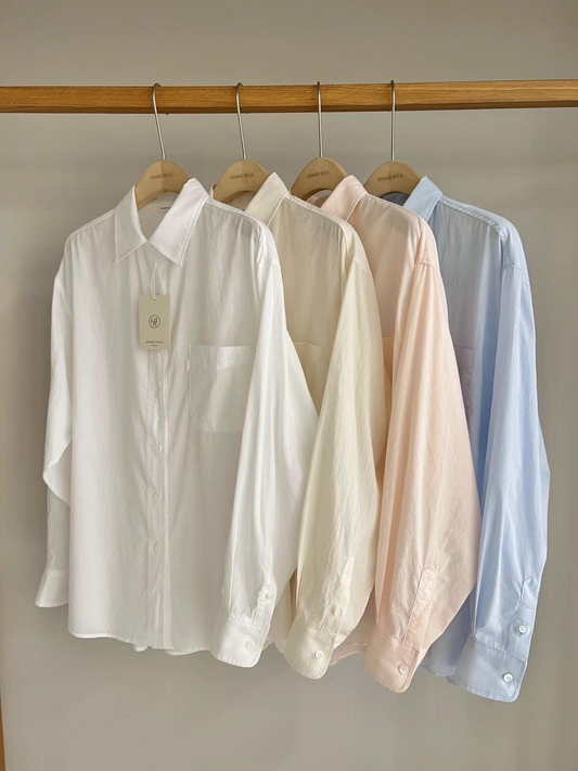 Long Sleeved Collared Shirt *4 Colors