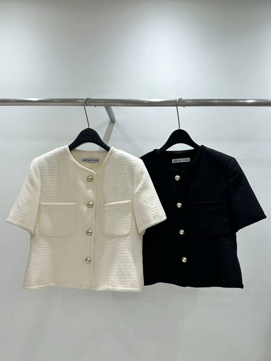 Button Down Short Sleeved Jacket *2 Colors