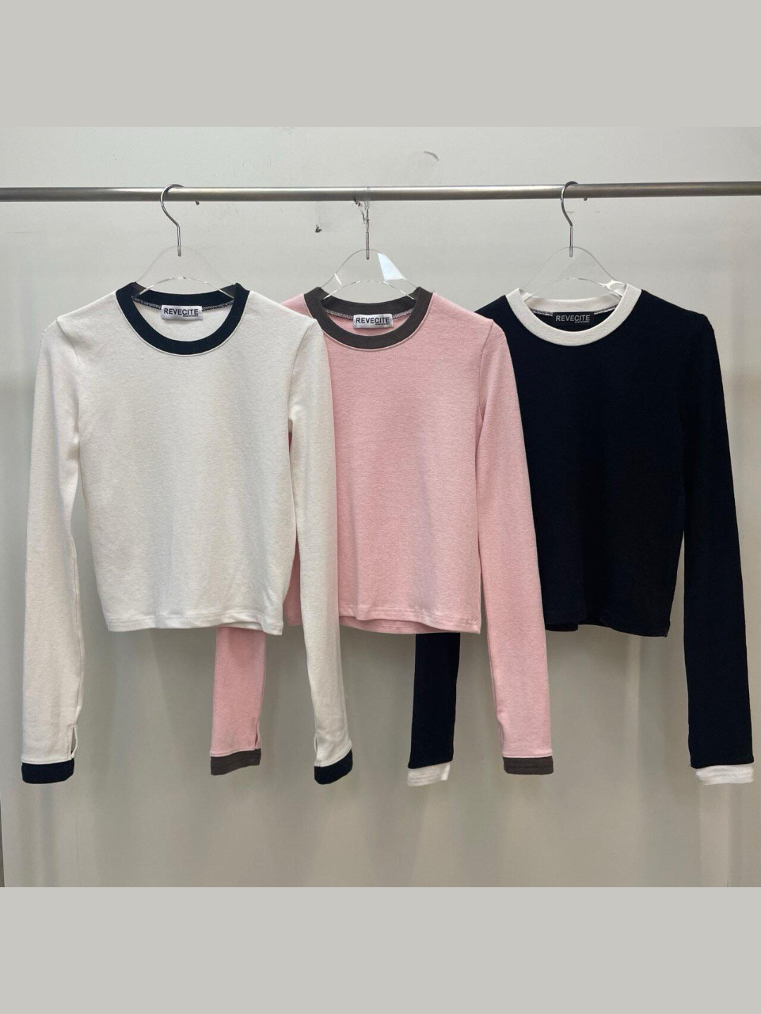 Contrast Long Sleeve T-Shirt *3 Colors