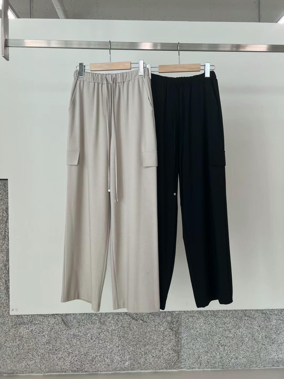 Straight Drawstring Waist Cargo Pants *2 Colors