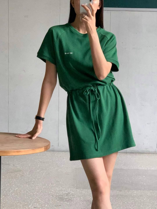 Short Sleeved Knit Dress *4 Colors