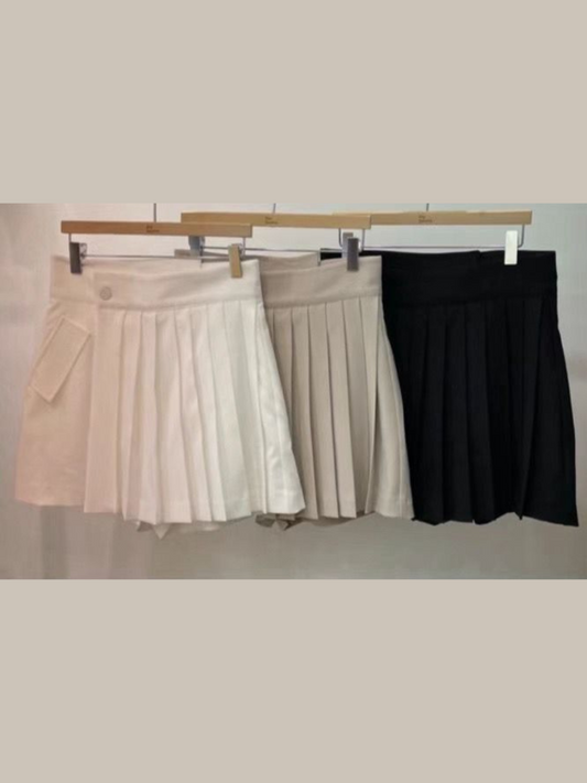 High-waist Pleated Skort *3 Colors