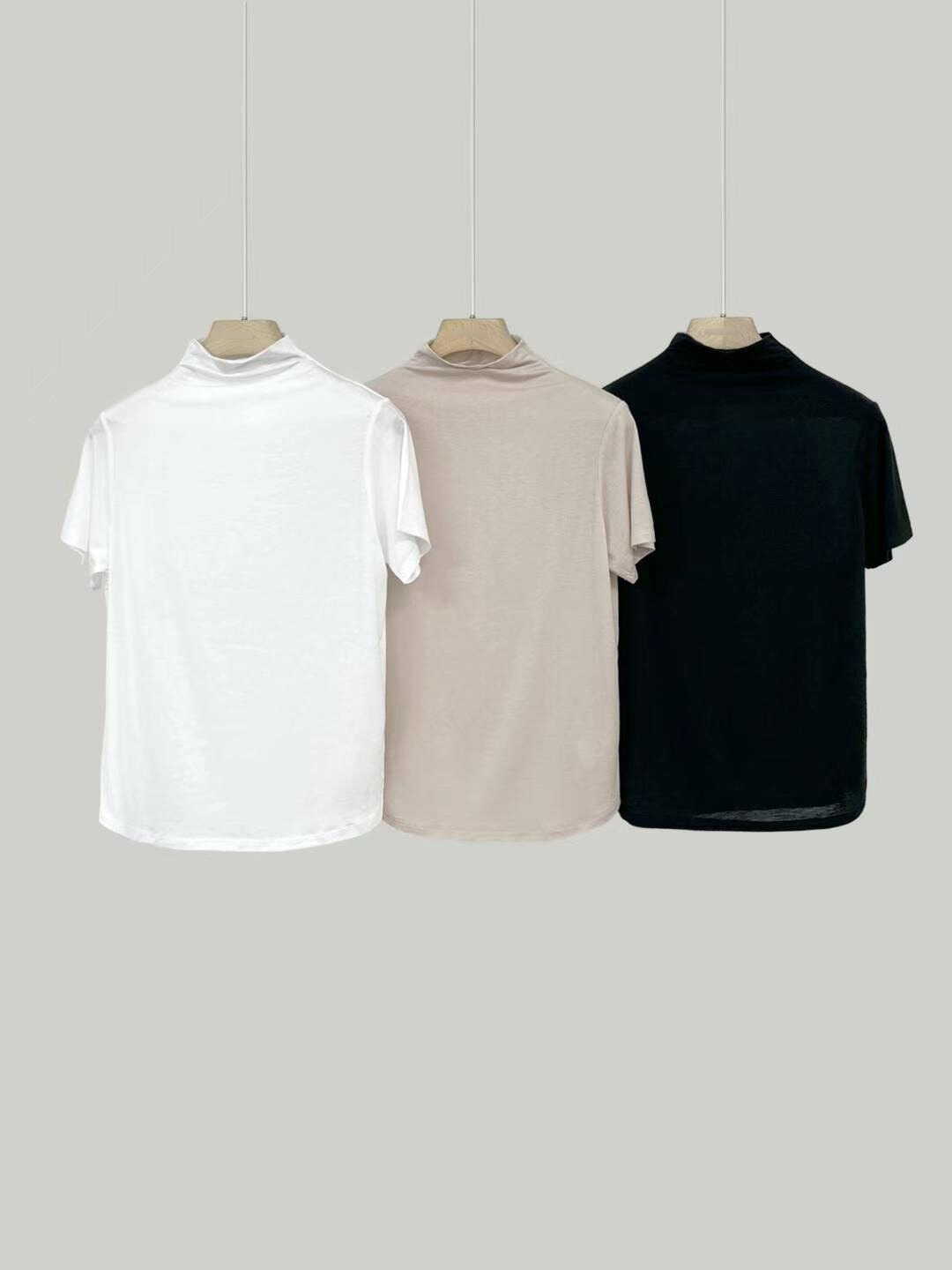 Mockneck Short-sleeved Top *3 Colors