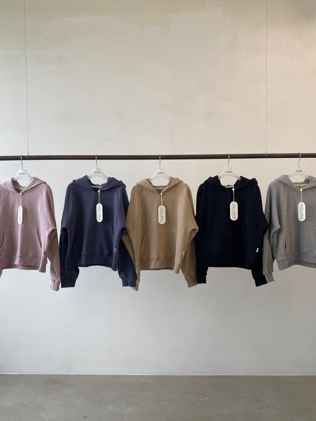 Half-Zip Hooded Sweater *5 Colors