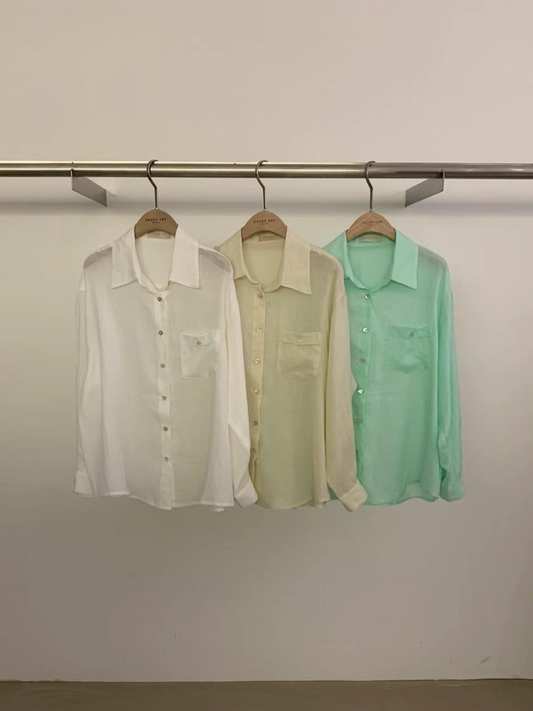 Button-down Linen Shirt *3 Colors