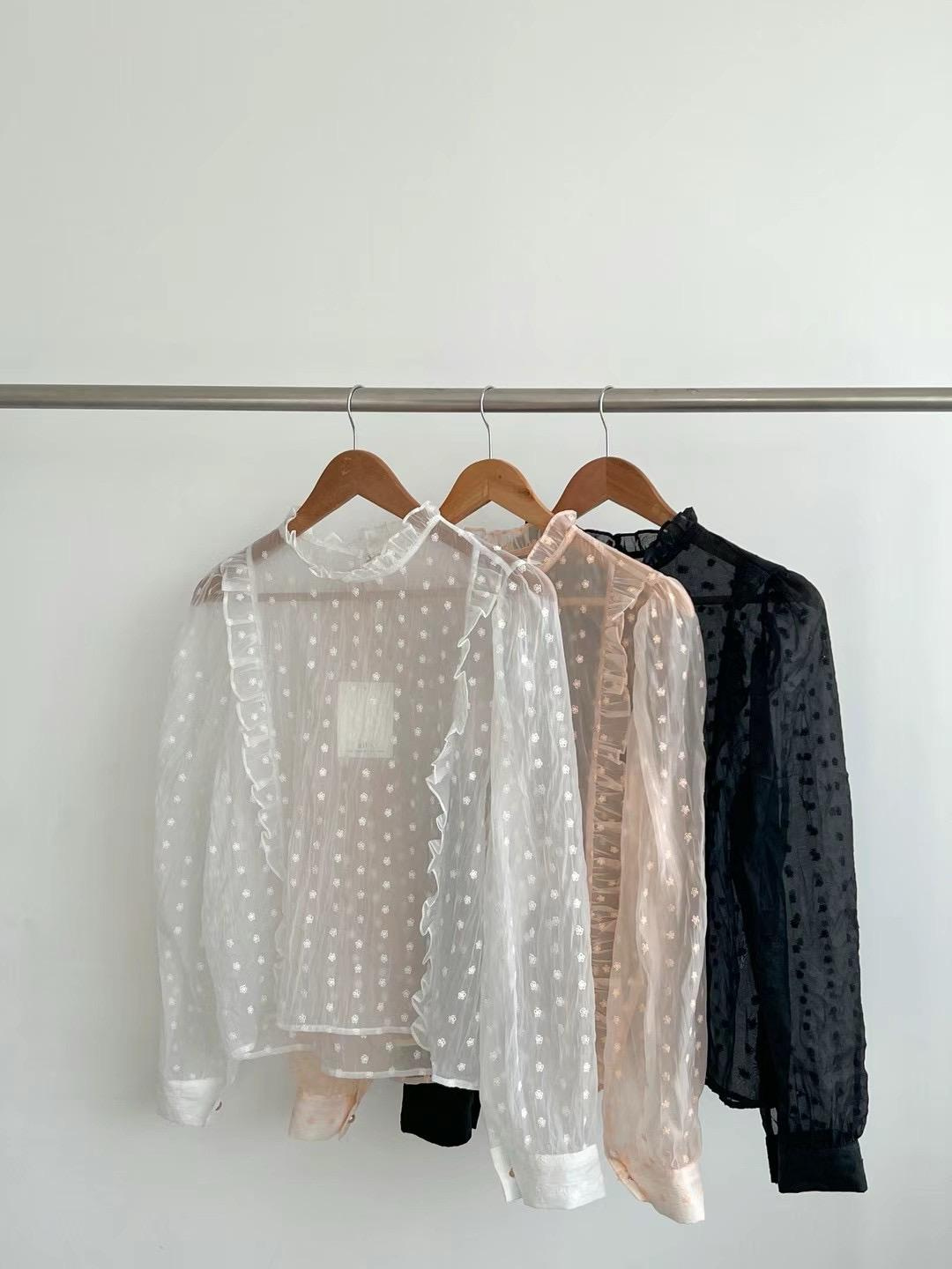 Sheer Ruffled Blouse *3 Colors