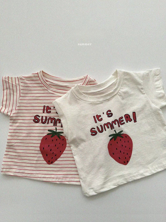 Strawberry Short Sleeved Kids Tee *2 Colors