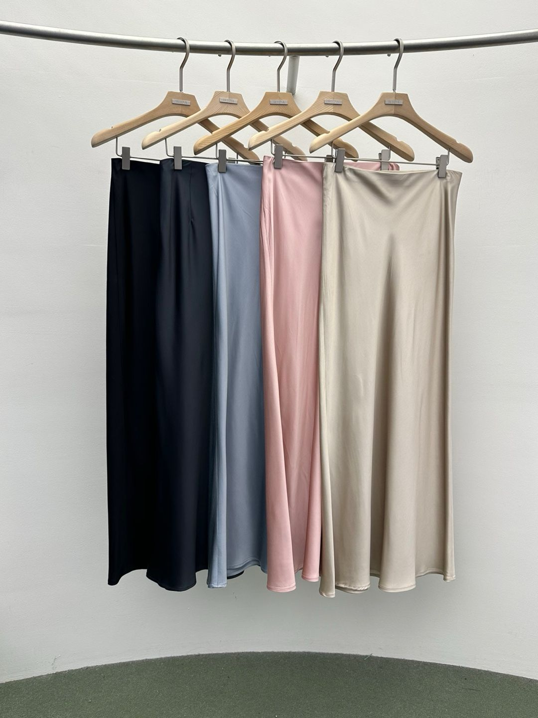 Silk Satin Maxi Skirt *5 Colors