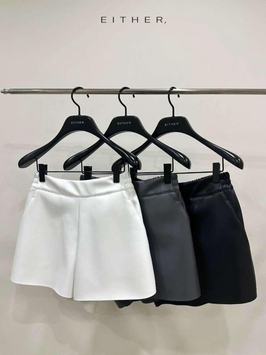 High-waist PU Shorts *3 Colors