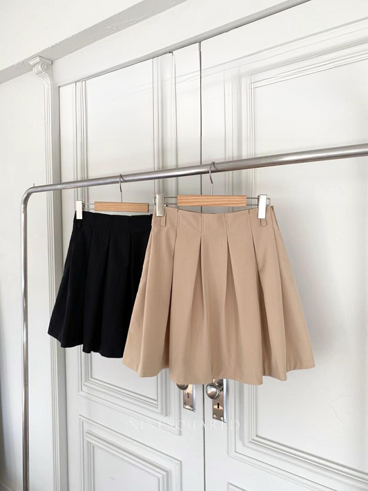 High-waist Pleated Skirt *2 Colors