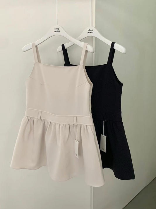 Square Neck Sleeveless Mini Dress *2 Colors