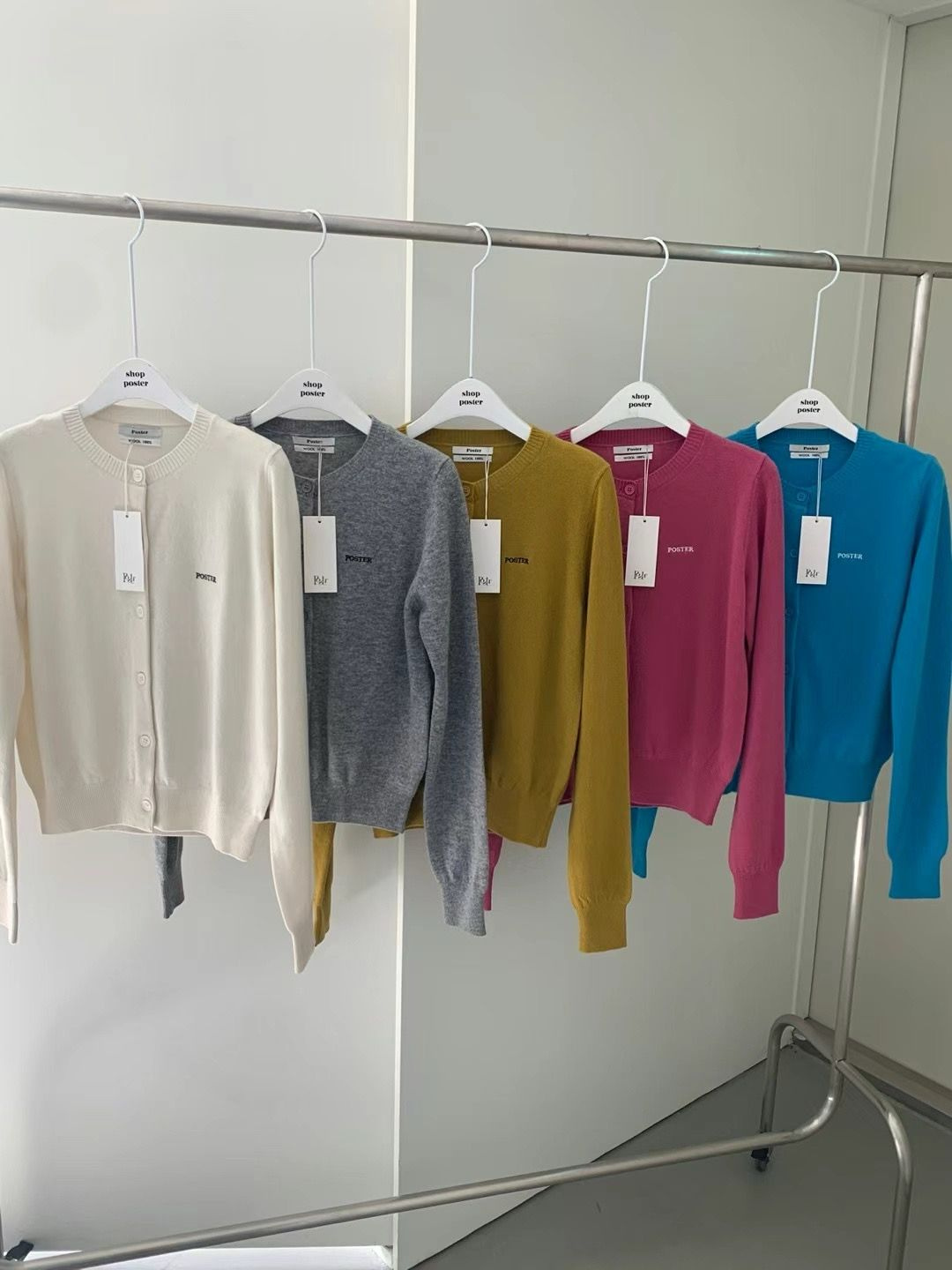 Crewneck Button-down Knit Cardigan *5 Colors