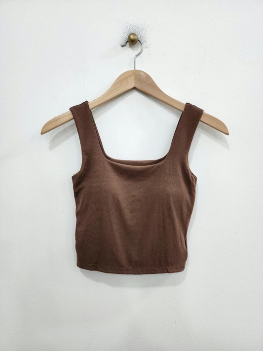 Square Neck Padded Tank Top *5 Colors