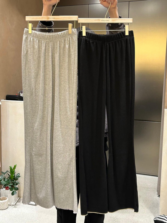 Wide-leg Knit Lounge Pants *3 colors