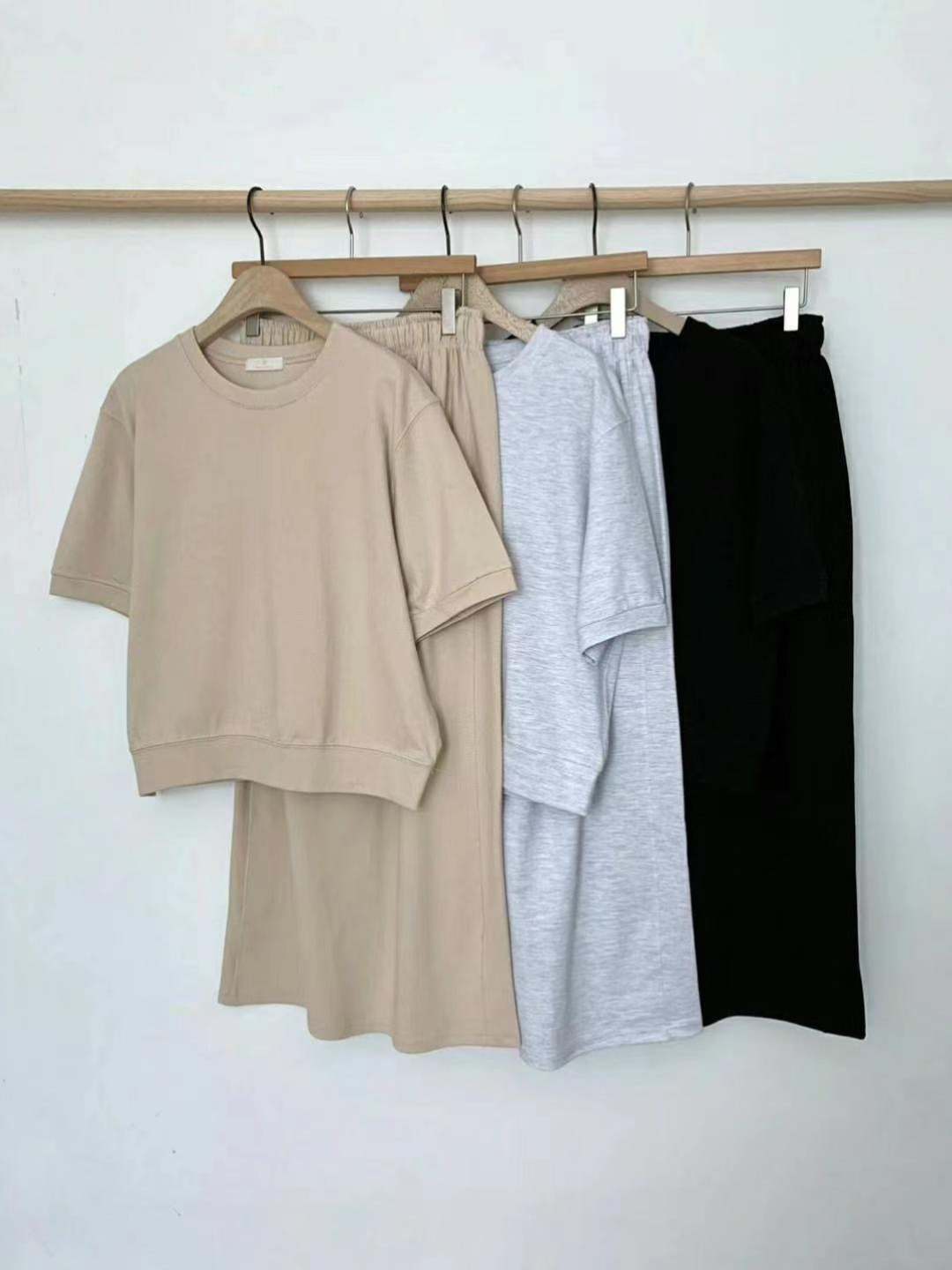 Short Sleeved T-shirt & Pants Set *3 Colors (Sold Separately)