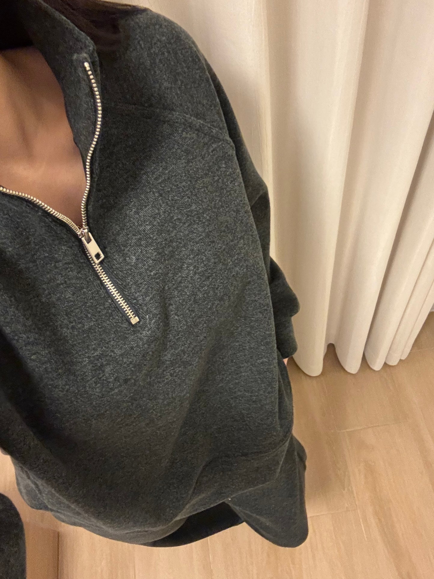 Charcoal Fleece Sweat Set 炭灰保暖棉套裝