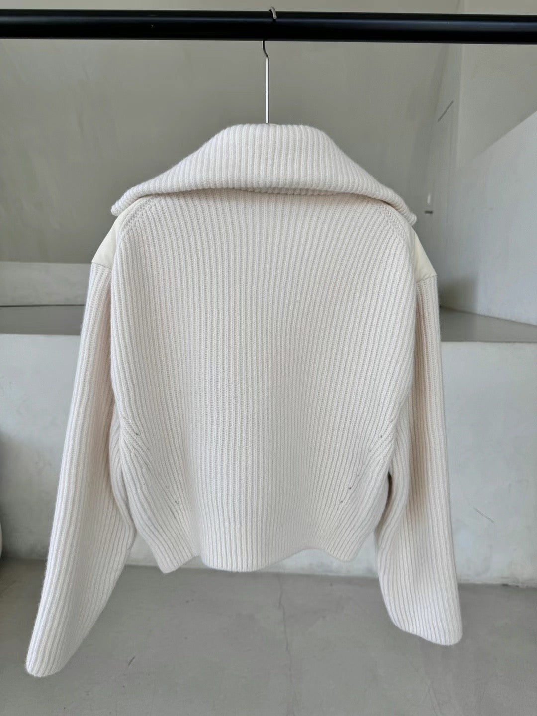 Goose Down Cashmere Knit Jacket