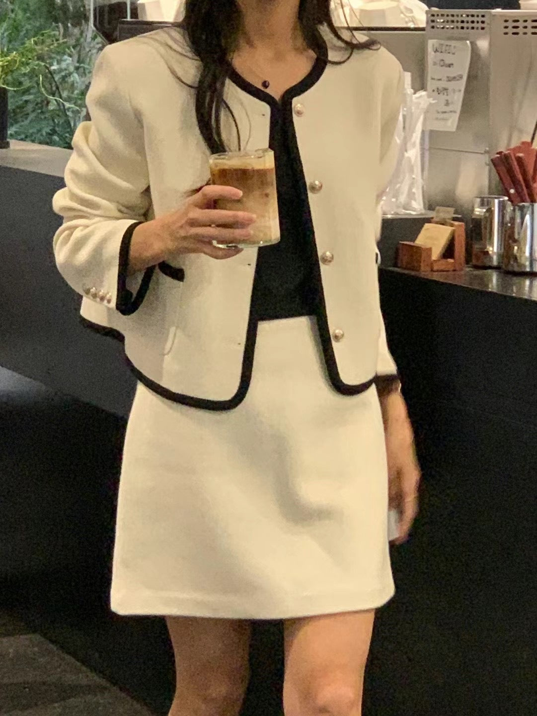 Vergamot Monochrome Tweed Blazer