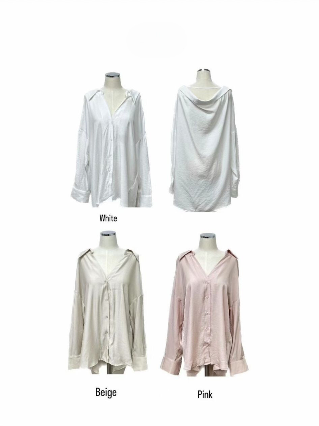 Loose Fit V-neck Shirt *3 Colors