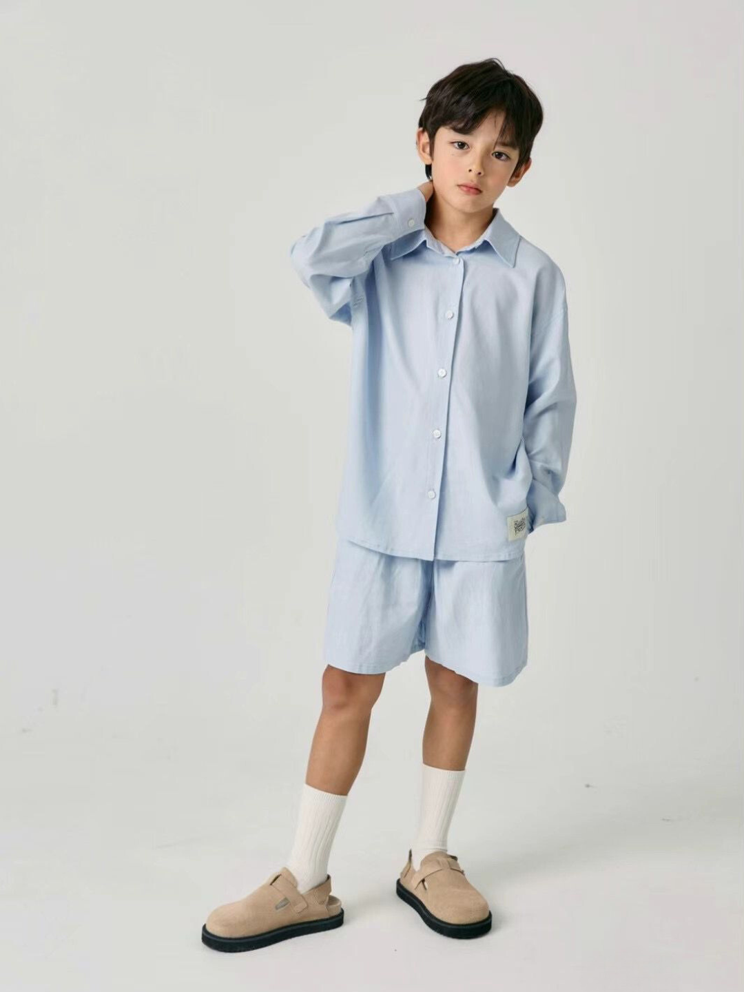 Kids Long Sleeved Shirt & Shorts Set *3 Colors