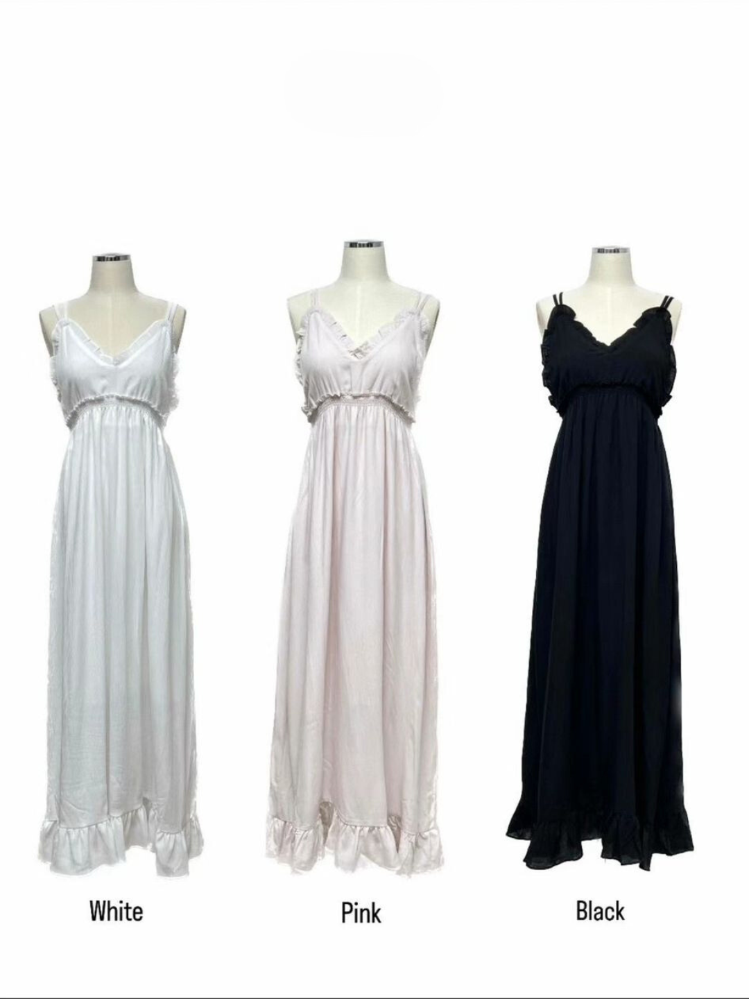 Sleeveless Ruffled Maxi Dress *3 Colors