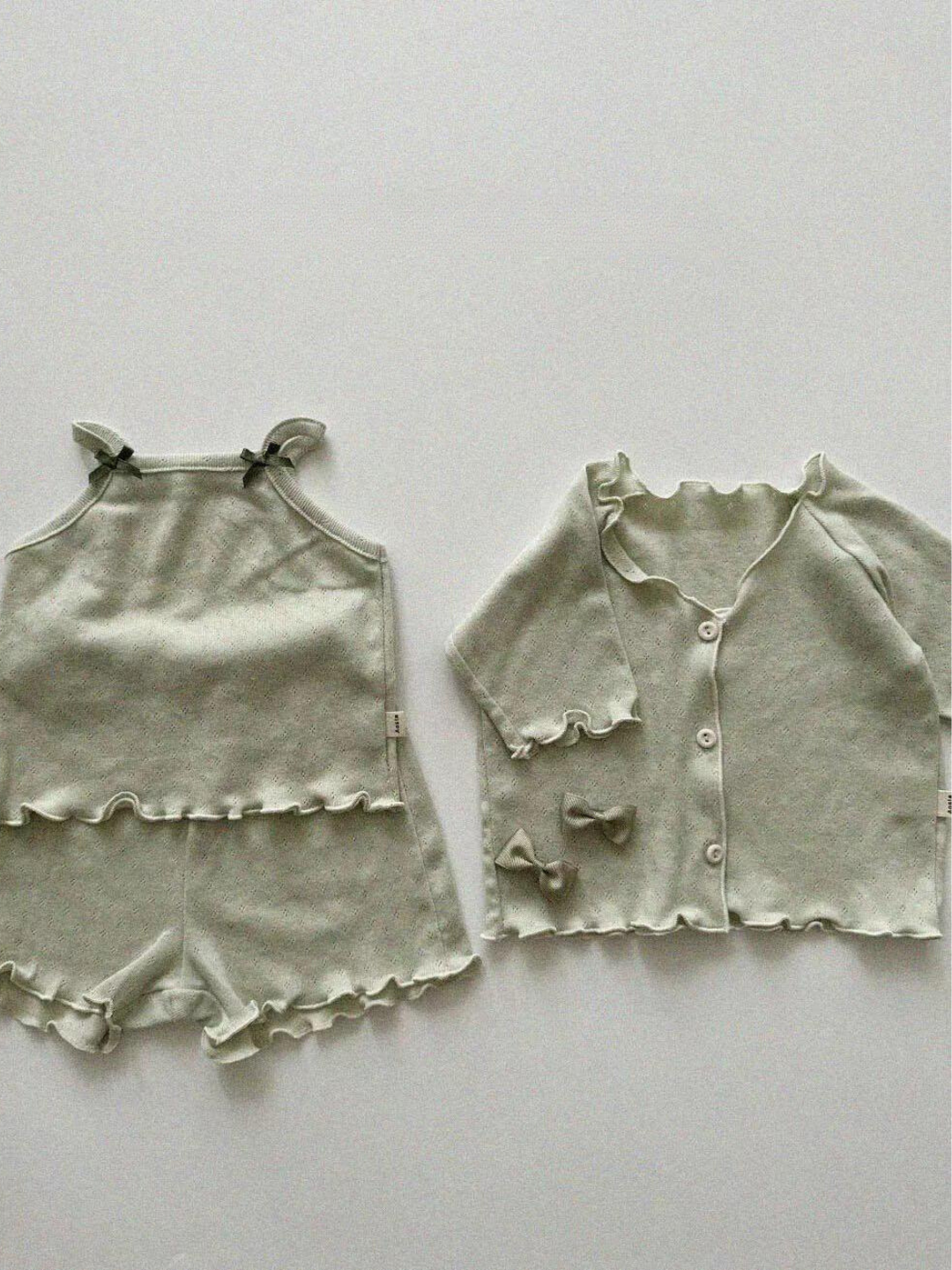 Eyelet Kids Cardigan *3 Colors