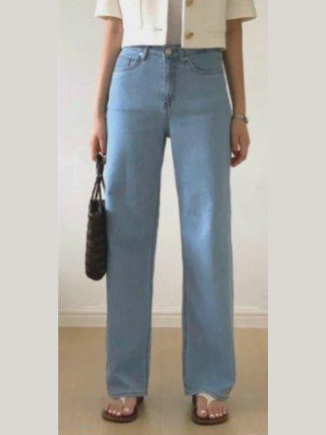 Wide Straight Denim Jeans