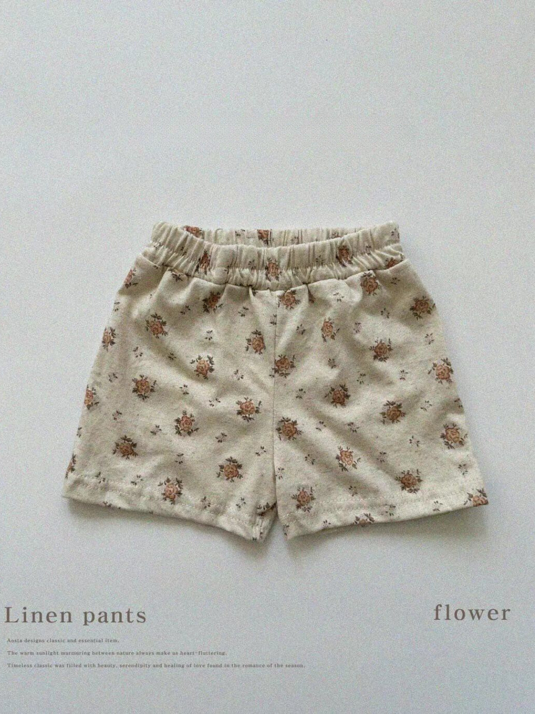 Printed Linen Kids Shorts *7 Colors