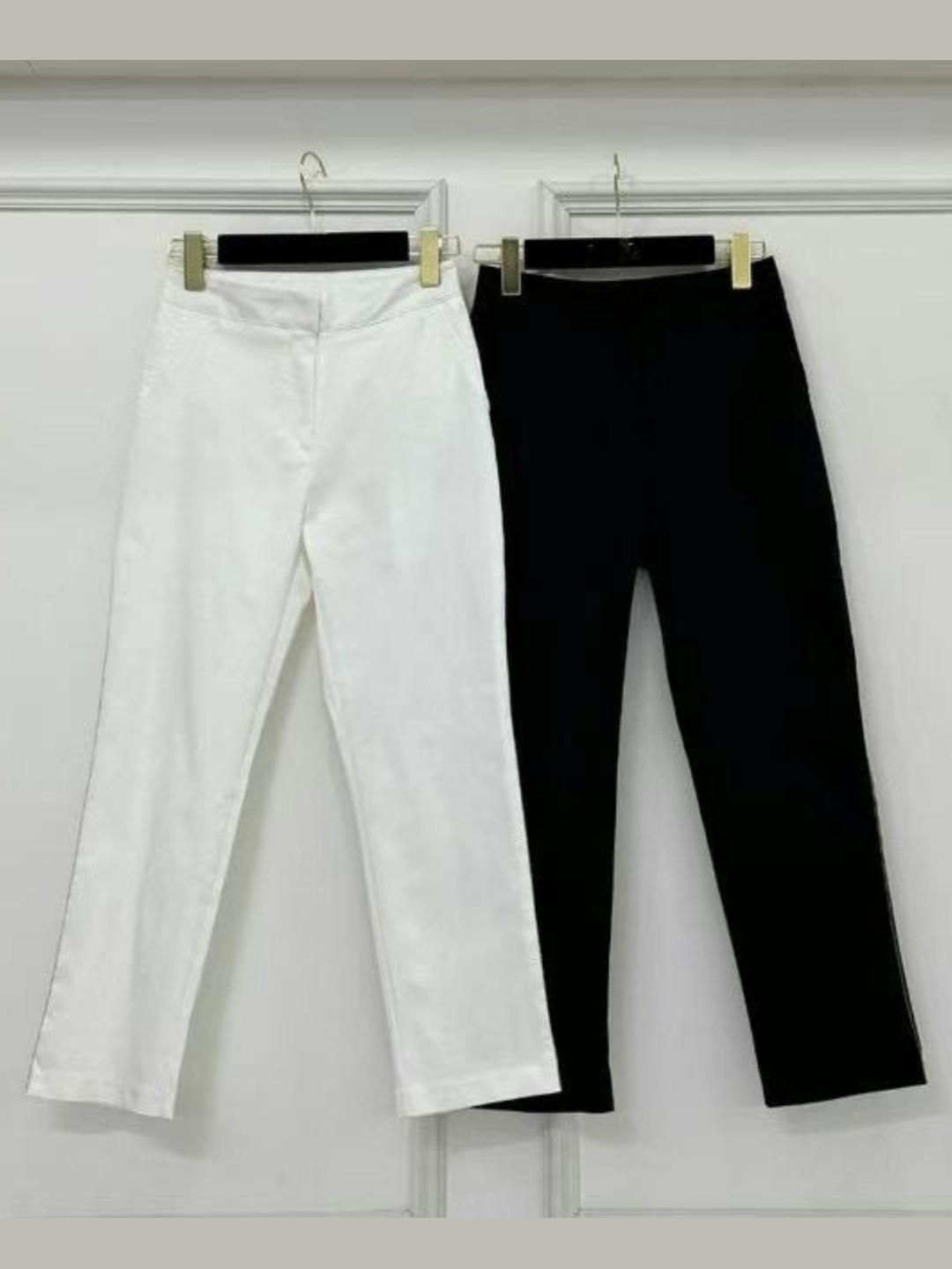 One-line Satin Capri Pants *2 Colors