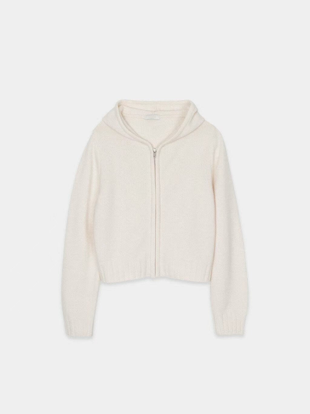 Zip-up Hooded Knit Cardigan *4 Colors