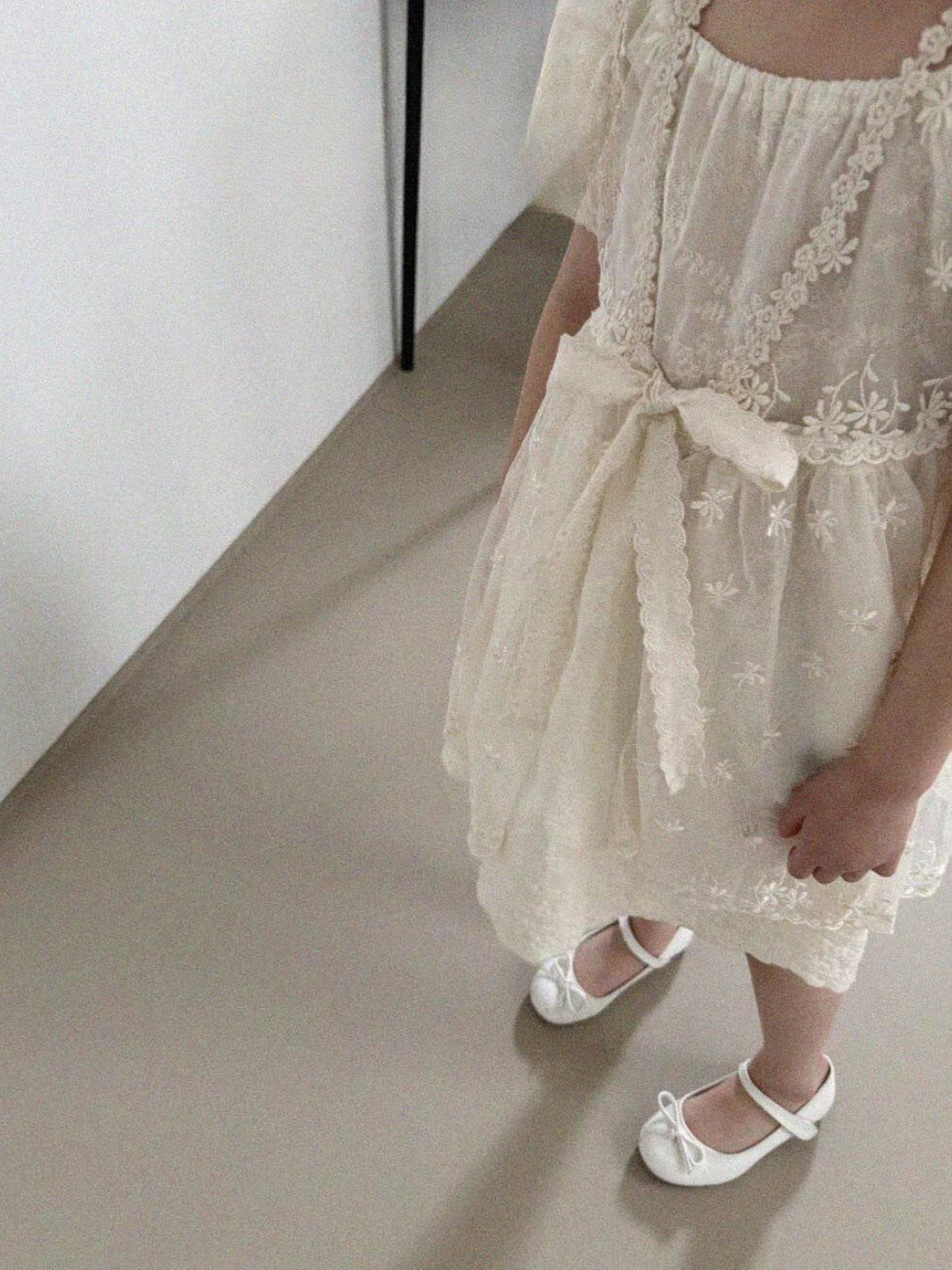 Sleeveless Sheer Layered Kids Dress