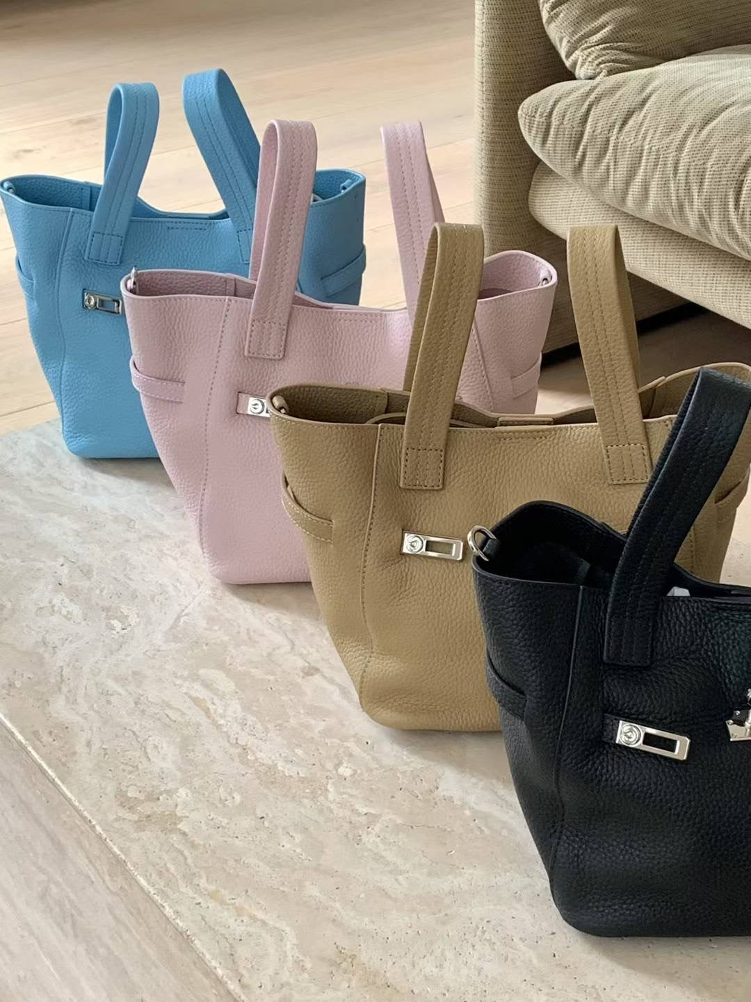 Handmade Clemence Leather Tote Bag