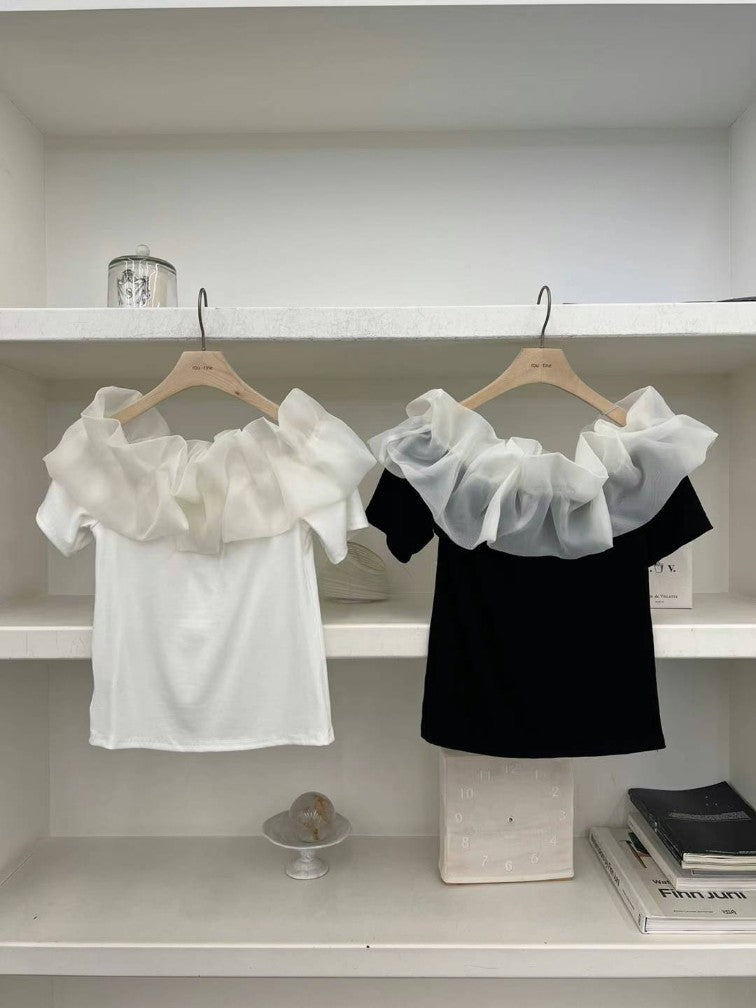 Off Shoulder Organza Top