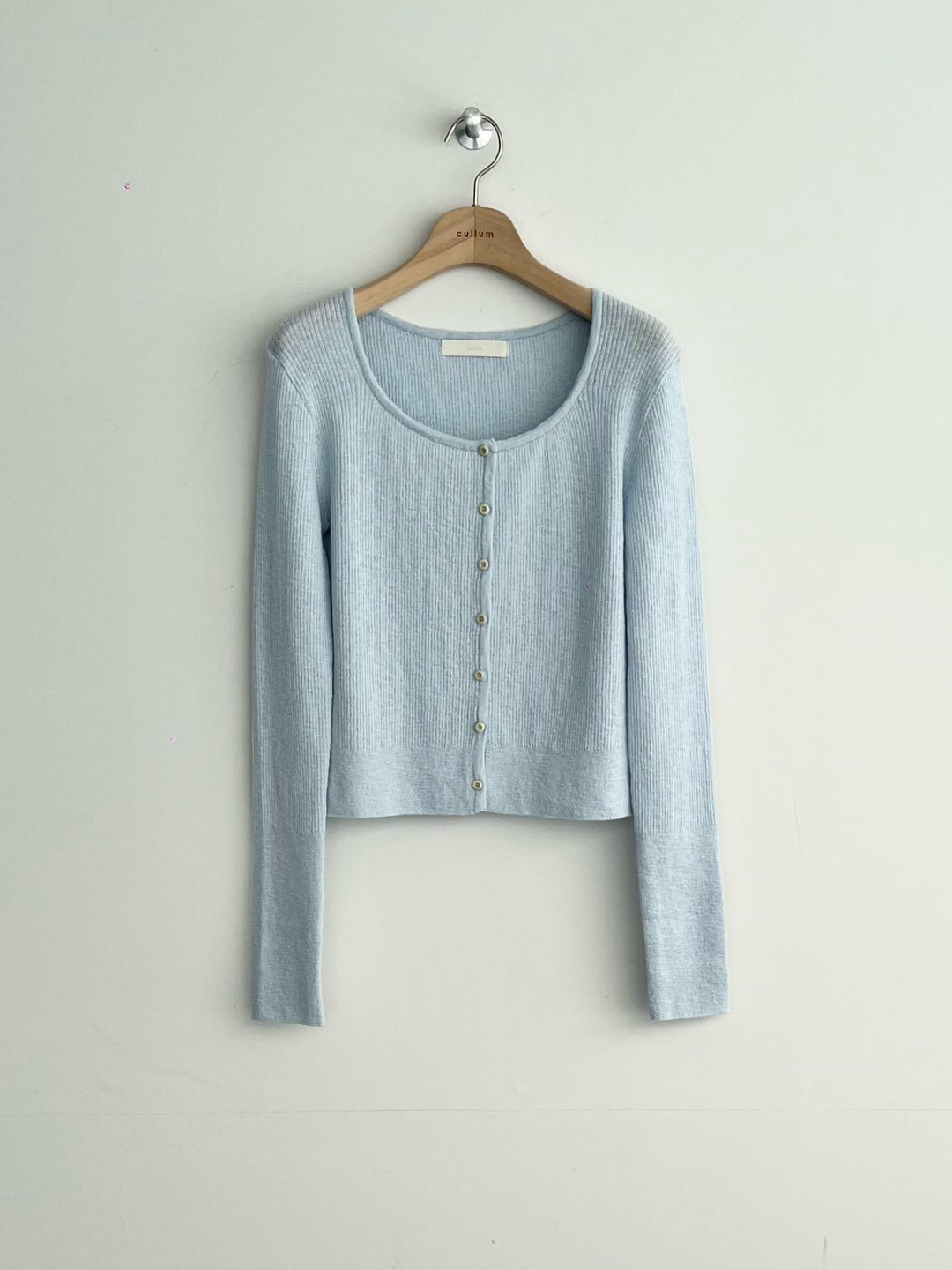 Long Sleeved Scoopneck Knit Cardigan *3 Colors