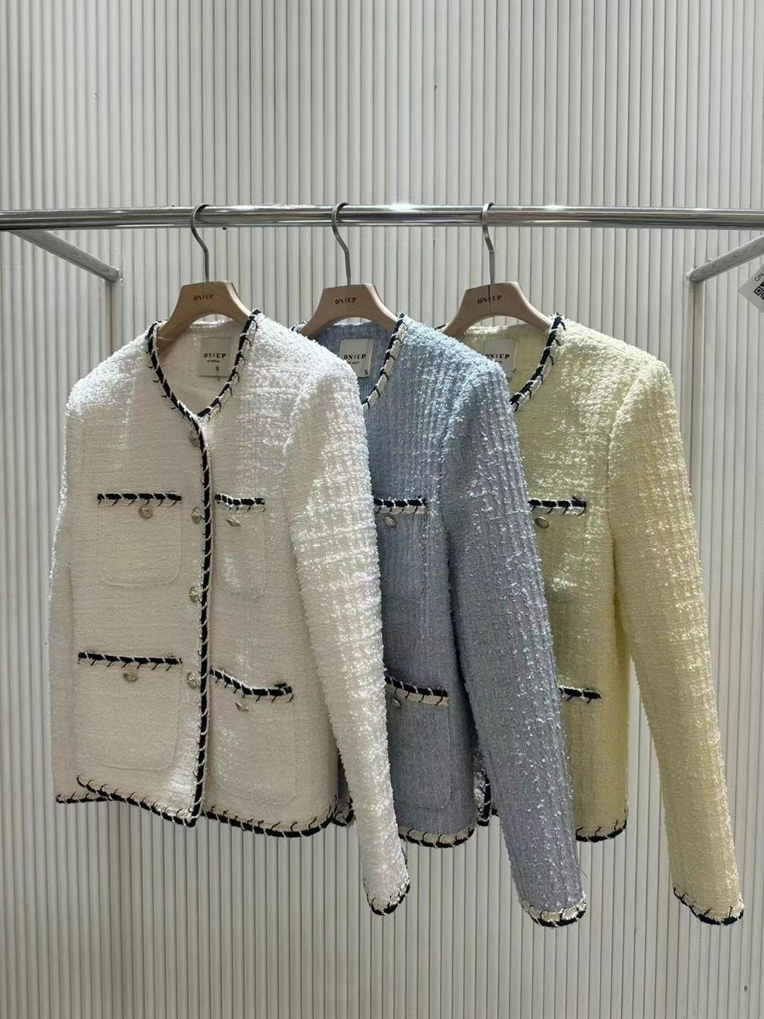 Button Down Tweed Boucle Blazer *3 colors