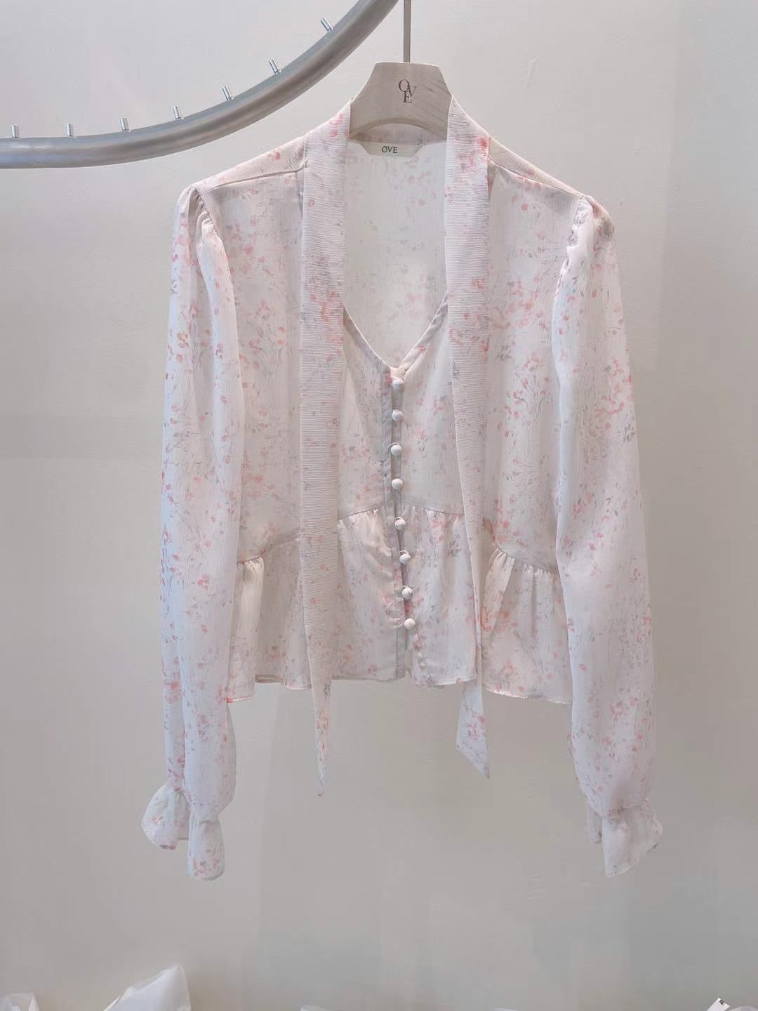 Floral printed Sheer Blouse