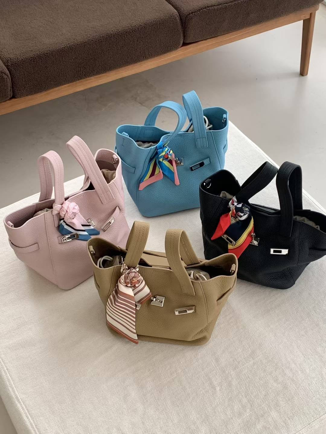 Handmade Clemence Leather Tote Bag