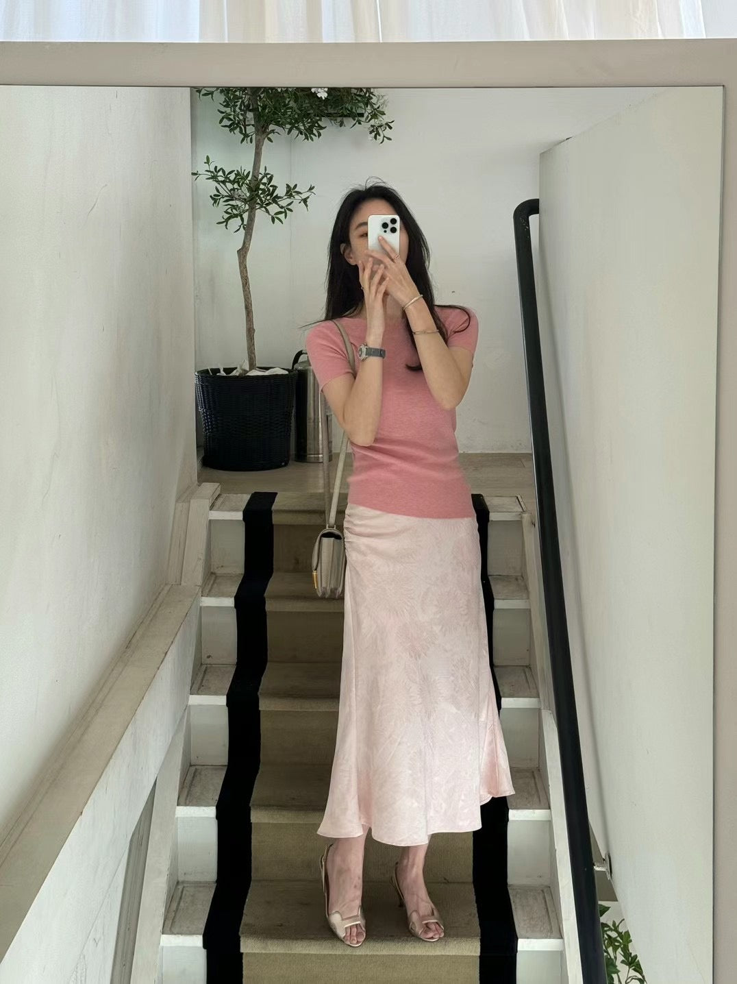 Luxe Satin Midi Skirt