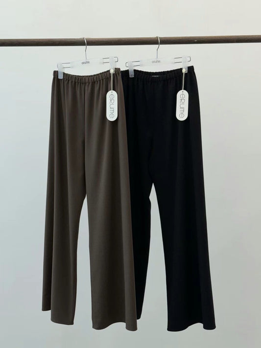 Crepe Trousers Black / Brown