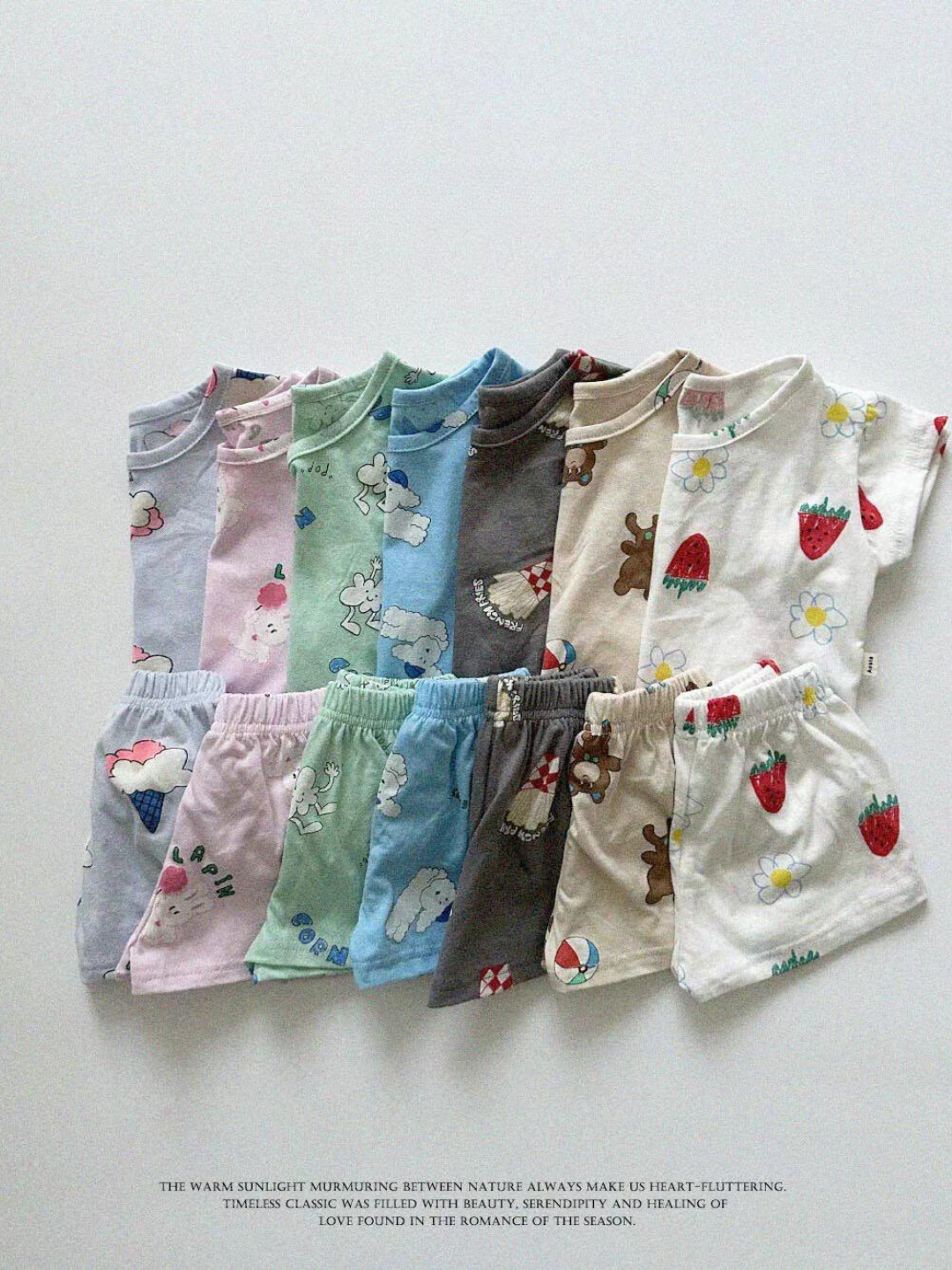 Summer Printed Kids Short Sleeved T-shirt *7 Colors