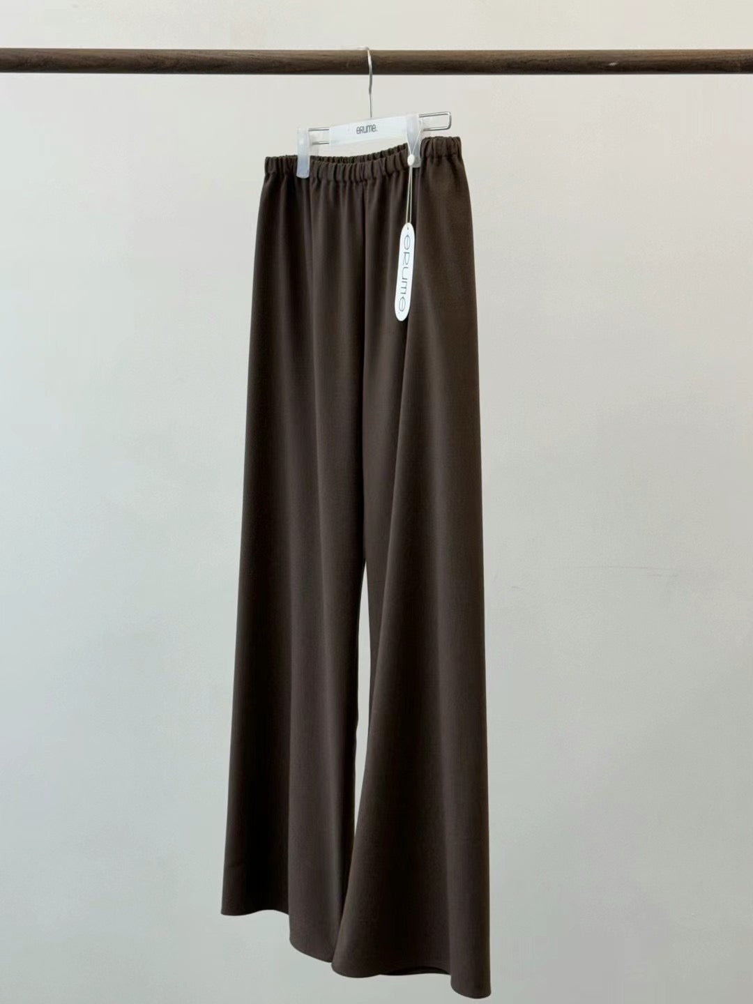 Crepe Trousers Black / Brown