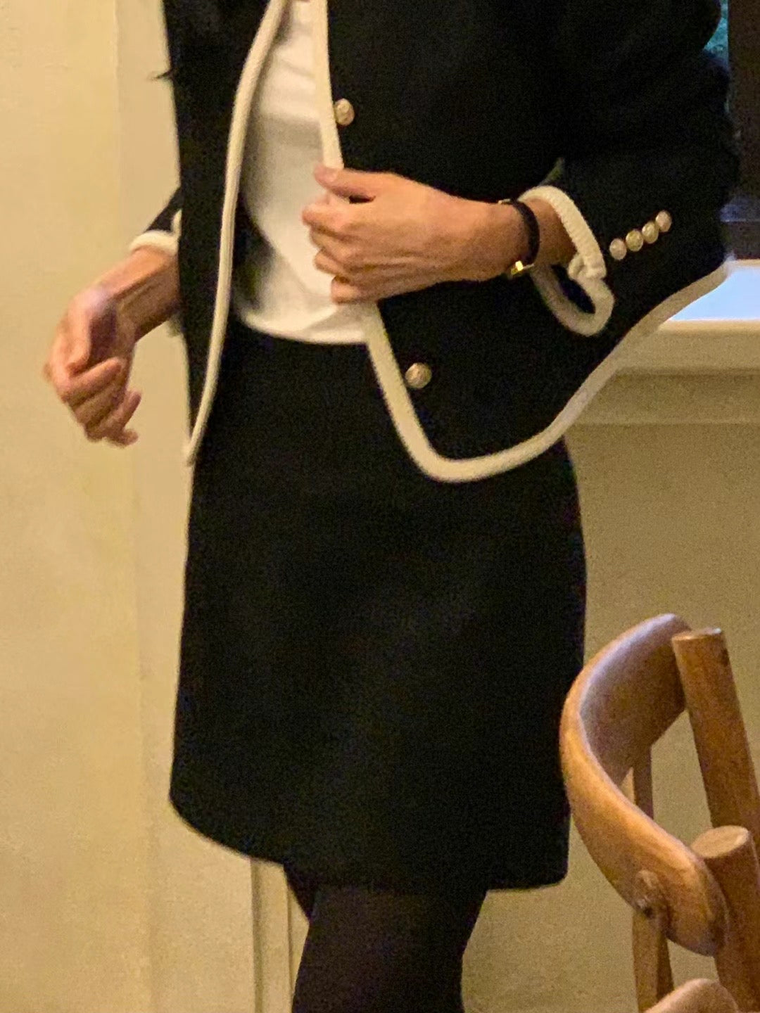 Vergamot Monochrome Tweed Blazer