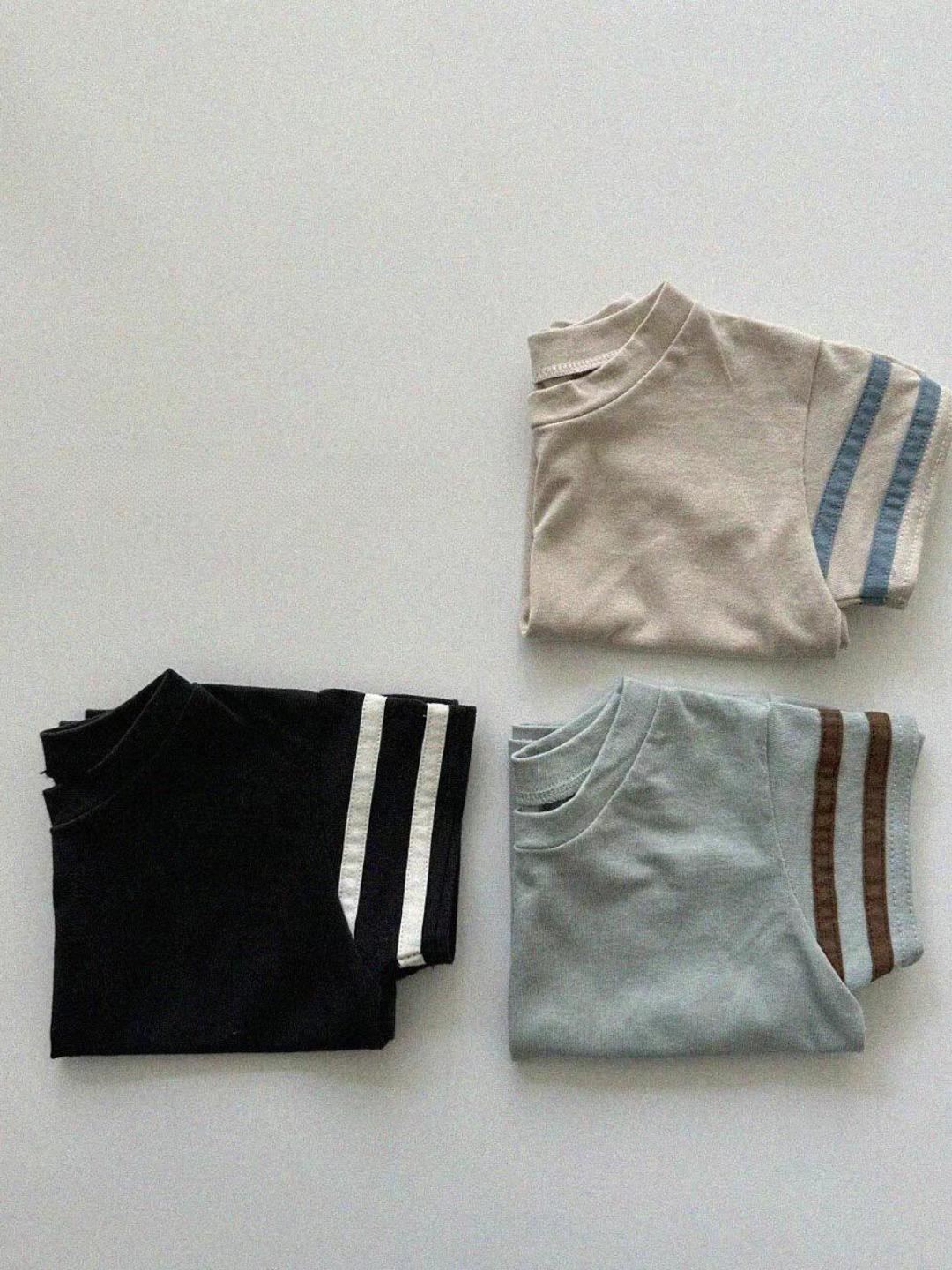 Striped Short Sleeved Kids T-shirt *3 Colors