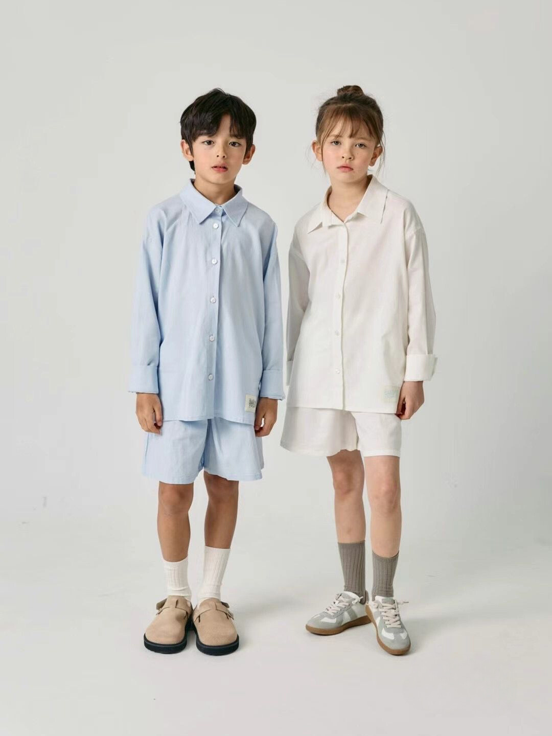 Kids Long Sleeved Shirt & Shorts Set *3 Colors