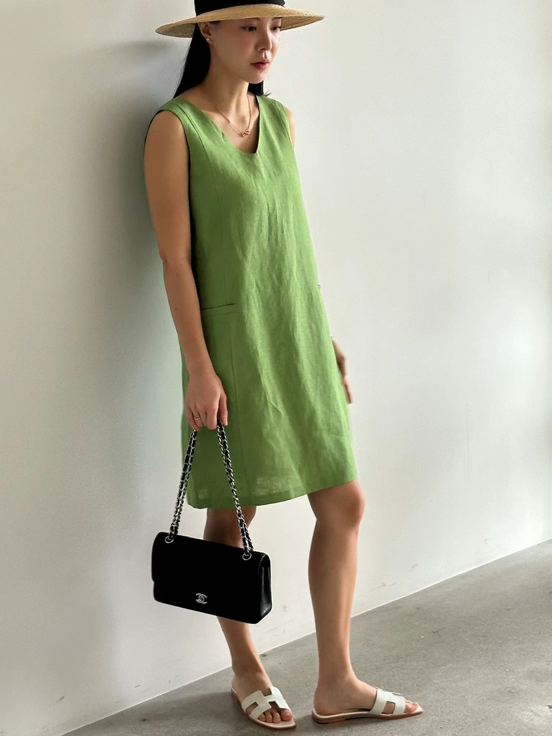 Luxe Linen Sleeveless Dress