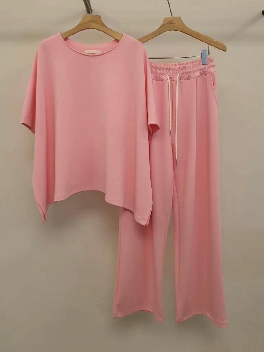 Soft Batwing Sleeves Trousers Set