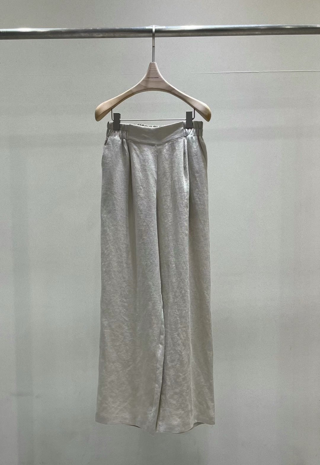 Linen High Waisted Straight Leg Trousers